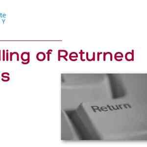 standard operating procedure for returned Pharma goods