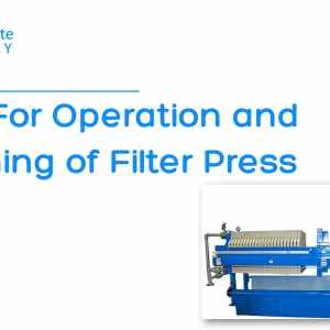 SOP For Operation and Cleaning of Filter Press